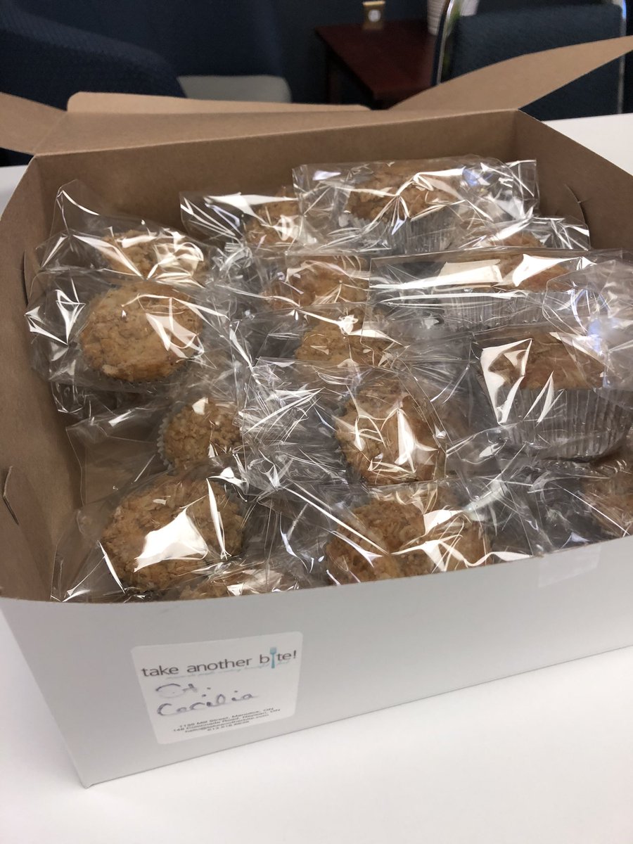 MrsCombden's tweet photo. Awe! 🥰 What a great way to start a Friday...with a treat from @takeanotherbite! ☺️ Thank You so much! ❤️ @StCeciliaOCSB https://t.co/QU78gYOlY2