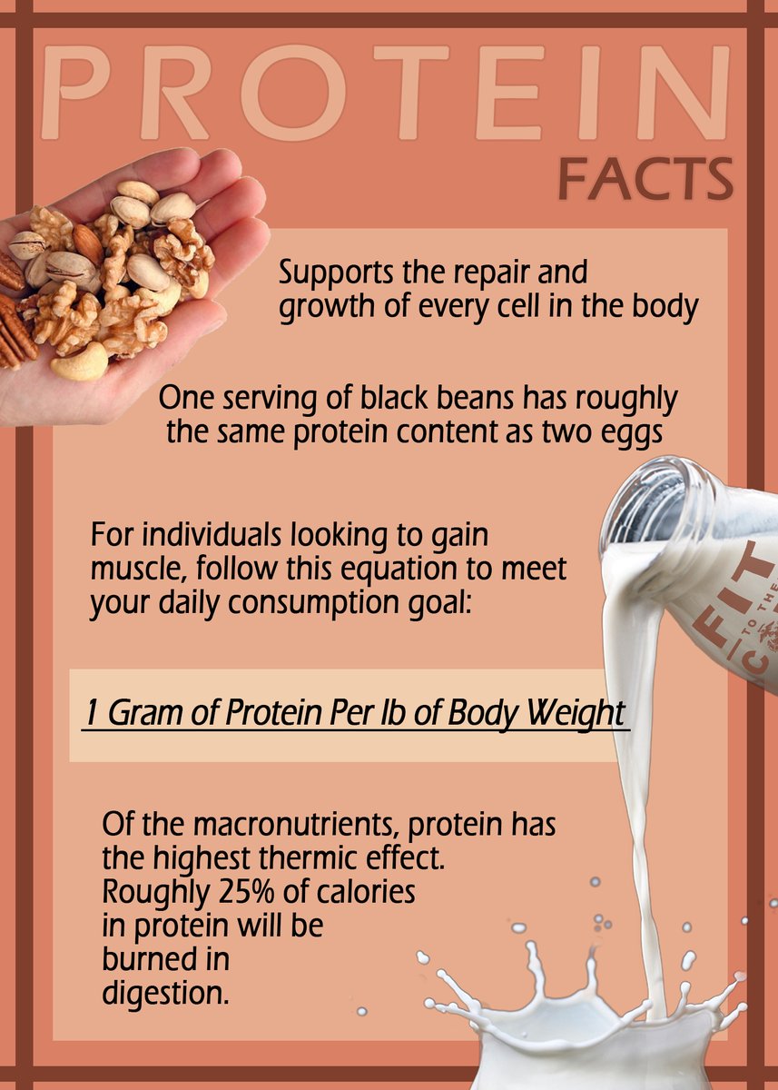 MCB_Quantico's tweet photo. Be #FitToTheCore with Protein, the most motivated of all macronutrients.
#Protein is made from twenty-plus basic building blocks called amino acids, which enable our enzymes to power the many chemical reactions needed to function on garrison and the battlefield.
#eathealthy https://t.co/8lt6PTbJBa
