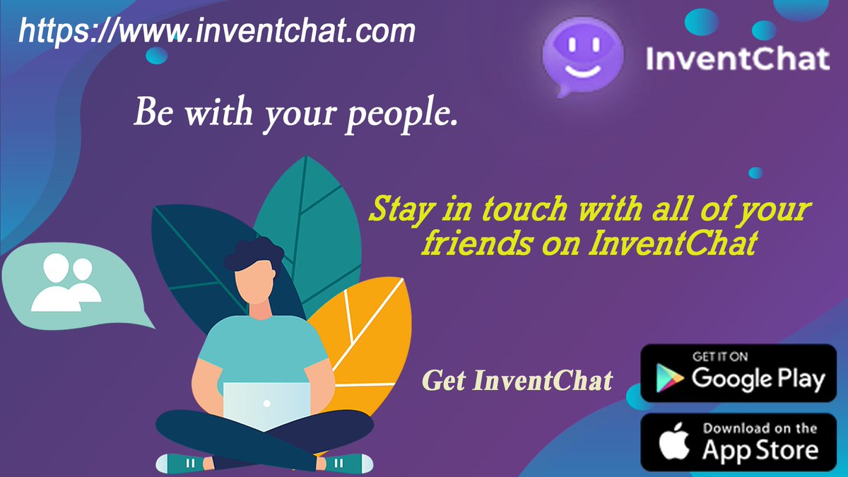 invent_chat's tweet photo. Stay in touch with all your friends on InventChat
Be with your friends online during this pandemic.
Downlaod the App Now
#inventchat #chattingapp #messagingapp #chat #textingapp #StaySafe #friends #family #share #download #chattingapp #messagingapp https://t.co/hgZEMdLPSx