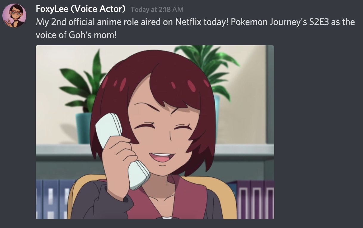 Brody Foxx On Twitter Congrats To Our Voice Actress Amberfoxyvox Strict Mama On Her Pokemon Role Https T Co Fy1hvggsdk Twitter