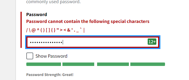 DanT3K's tweet photo. Trying to get into the Forest Service internal system, setting up my password... Well done feds... well done... https://t.co/YaBY3tqG22