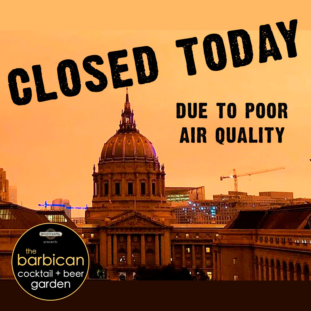 We regretfully announce that we will be closed today due to the hazardous air quality in the city. Check back daily over the weekend for updates about our status as we will announce each day over the weekend. Sorry for the inconvenience, and stay safe.