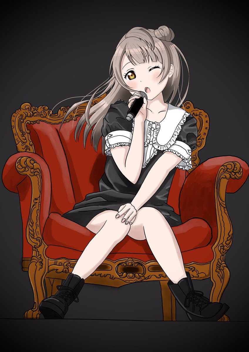 海未キチ ことりちゃんおめでとう ８ うっちーソロのbitter Kiss衣装でちょっとロックなことりちゃん描いてみた 南ことり生誕祭 南ことり誕生祭 ラブライブ 南ことり
