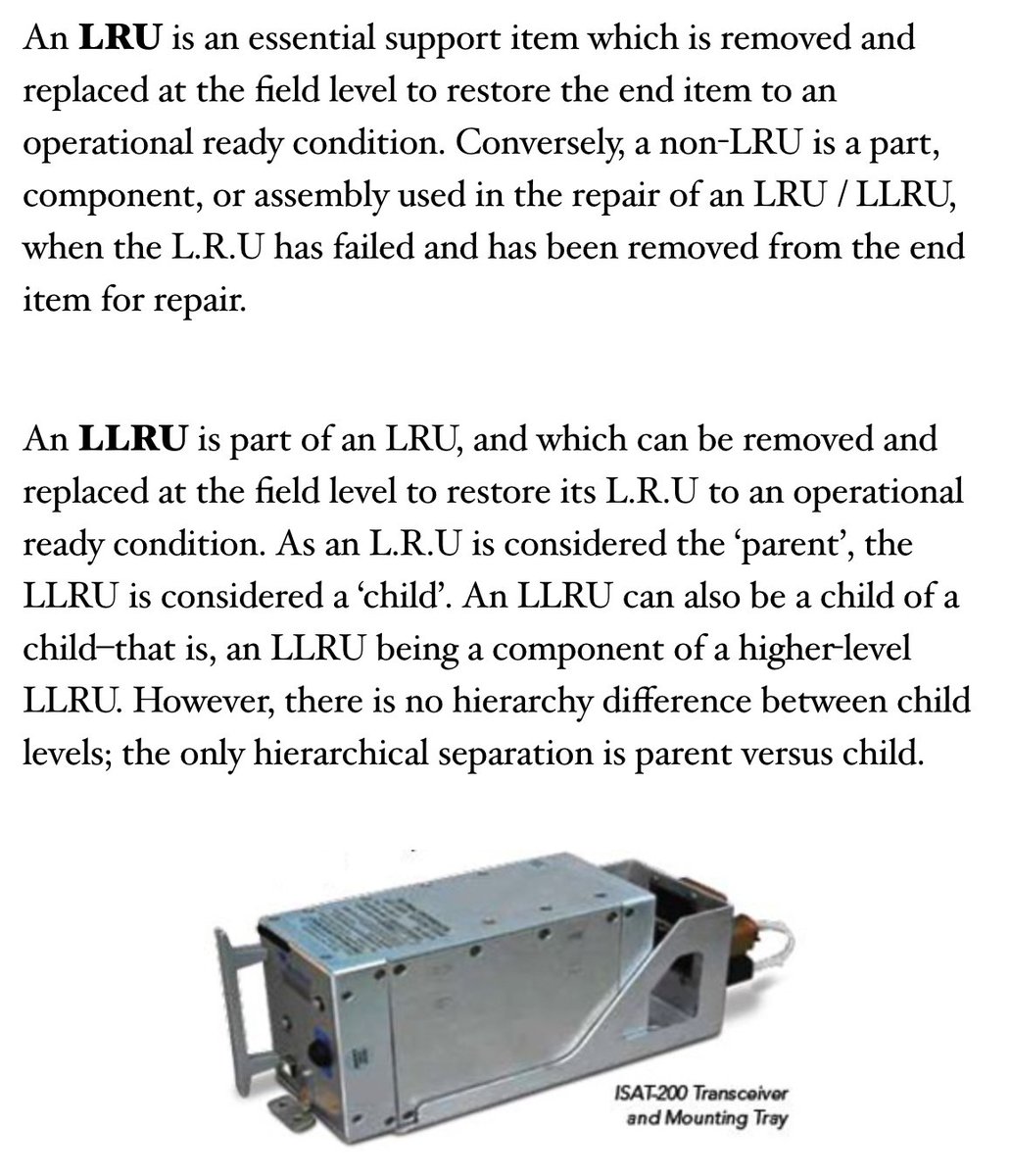 Most airline purchases are the detail parts used in a repair, not the line replaceable units (LRU’s).  $TDG mainly sells the detail parts that make up the LRU’s.