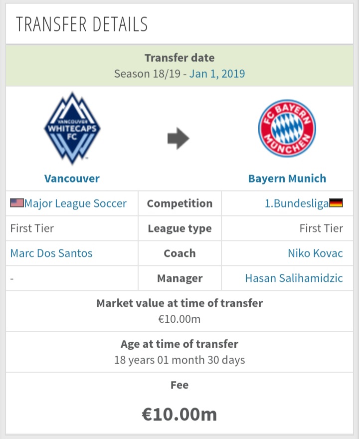 Thanks to Bayern's expectional scouting many key players like Kimmich, Davies, Gnabry and Boateng were bought for nothing compared to their current value.
