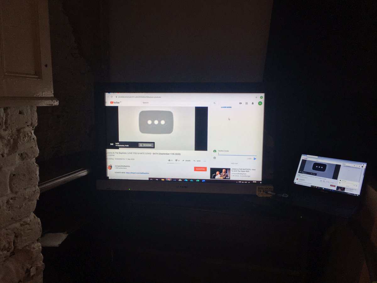 Gonna watch @Jonny_Baptists tonight, streamed with @KomediaBath . I’ve even worked out how to hook up the laptop to the tv to make them bigger!! ‘Cause there can never be too much J&amp;P in your life!