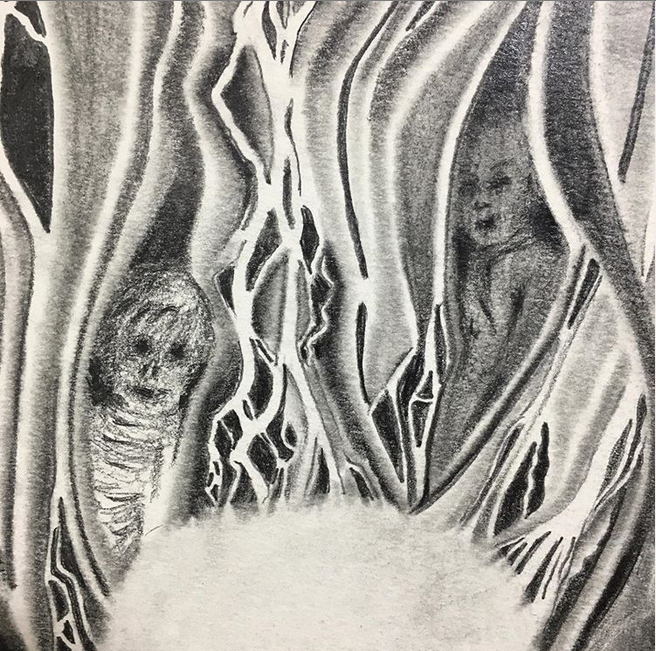 paulaannev's tweet photo. Self portrait almost finished. Not in a good mood today. Angry with the WL clinic again. Everything that has happened with them is going around in my head. My brain is screaming inside. #wip #workinprogress #mania #paranoia #bipolarwarriors #Mentalhealth #iatrogenicharm #surgery https://t.co/zFa8g9xv32