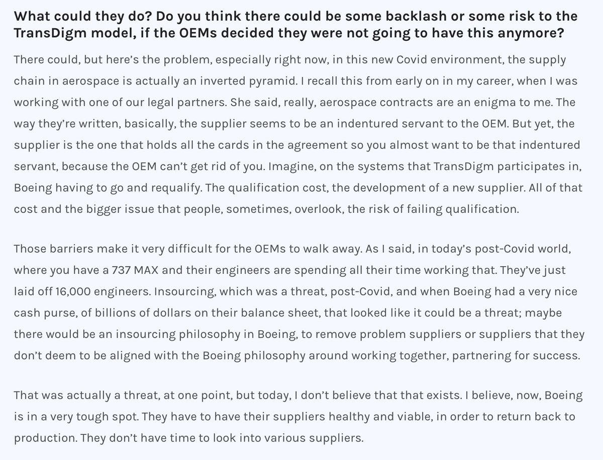 So switching detail parts requires converting the LRU’s across the fleet. This means managing a retrofit on every aircraft and building another spares pool for the new LRU’s. The cost, effort, and time to do this is huge.  https://inpractise.com/articles/tdg-pricing-operations
