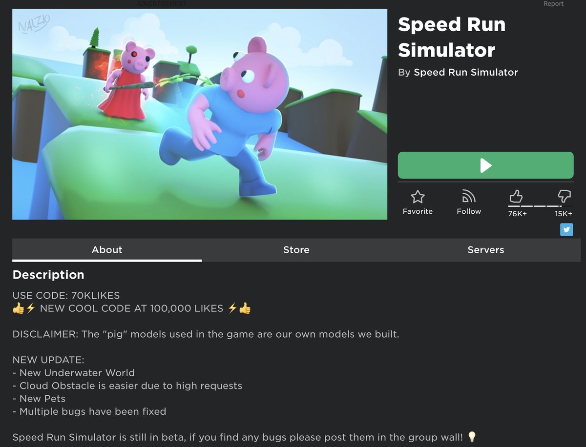 Code Roblox Speed Run Simulator 2021