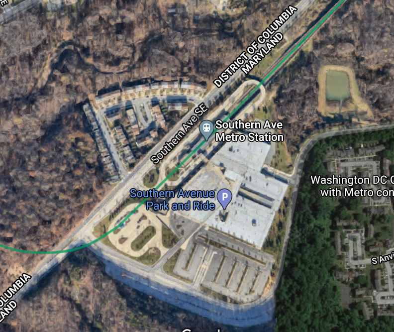Green Line (south) nominees:Southern Ave (5 stops away)Naylor Rd (6 stops)Suitland (7 stops)Branch Ave (8 stops)