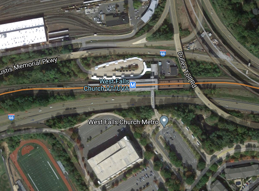 Orange Line nominees:West Falls Church (7 stops away)Cheverly (8 stops)Landover (9 stops)Vienna/Fairfax-GMU (9 stops)