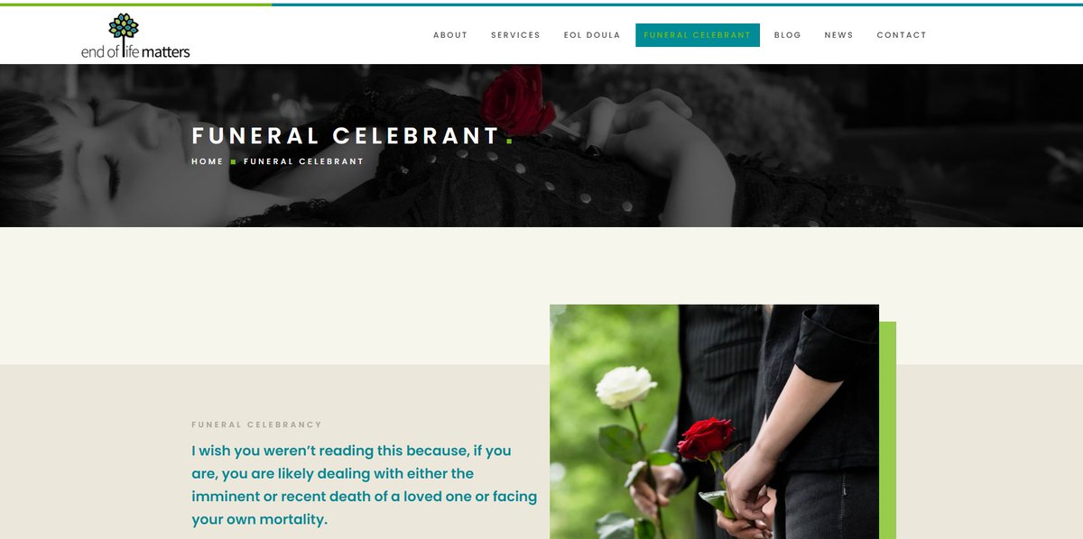 My new website is live. Go to eolmatters.co.za/funeral-celebr… for more information about this and other services offered. RT's appreciated.