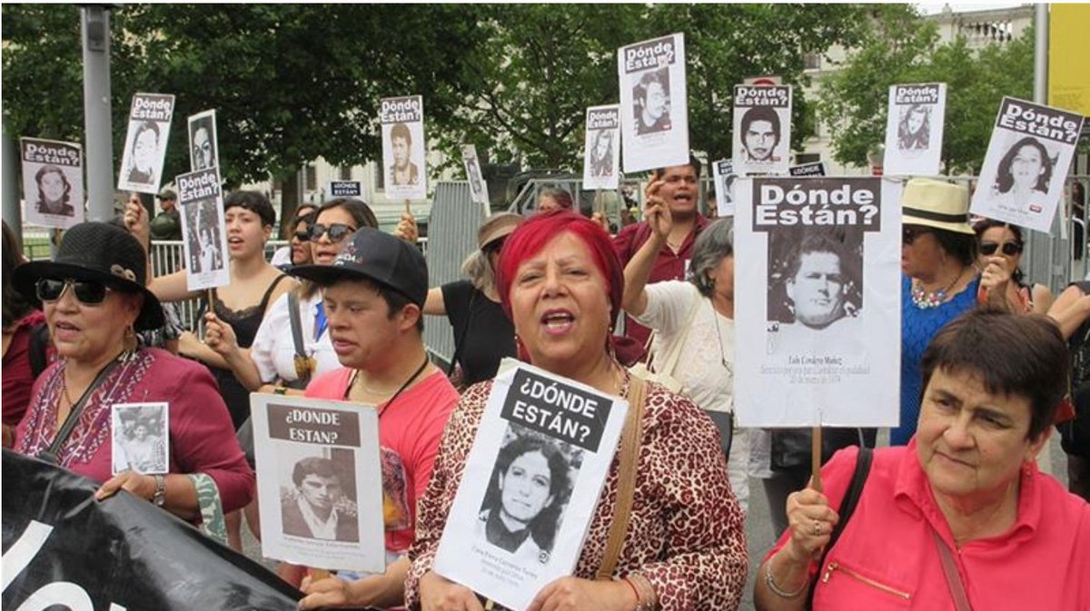 Many of Chile's finest artists and brightest left-wing minds were housed in the concentration camps due to their support for Salvador Allende and his socialist government. Many were disappeared, tortured and/or killed with many families still searching for answers today.