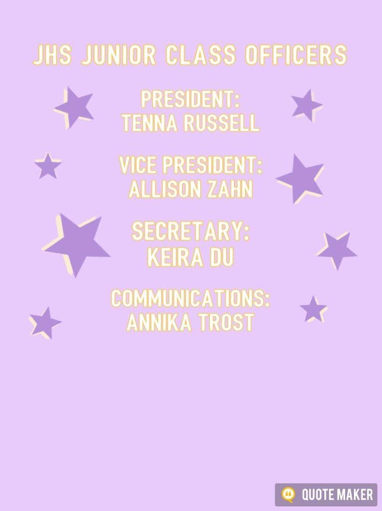 Attention Johnston juniors: make sure you follow <a href="/jhsclass2022/">jhsclass2022</a> on Instagram and Twitter for updates on the class of 2022!