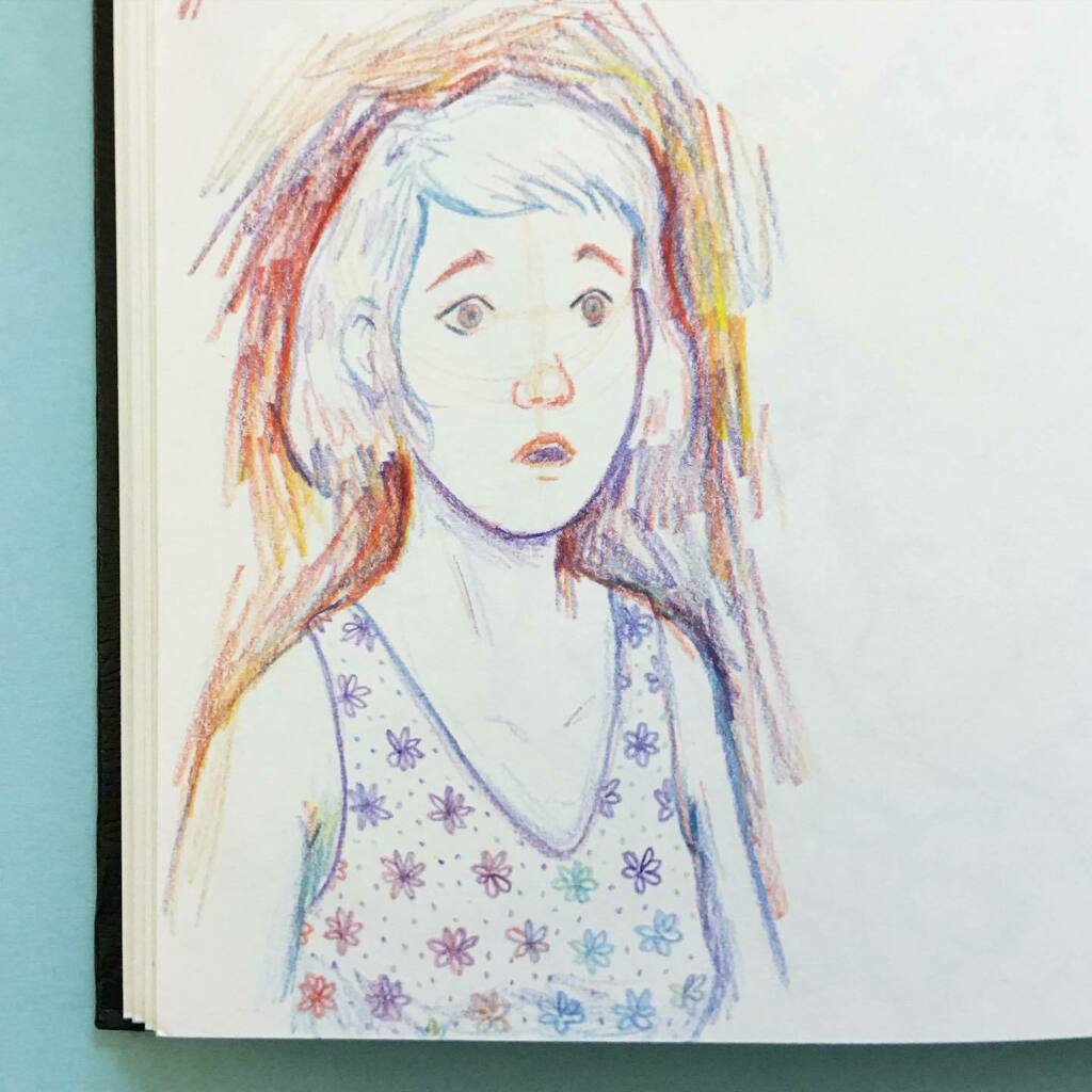 My family and I had to evacuate our home this week for the wildfires, and this sketch felt like an appropriate image of my feelings right now. It seems like the closest fire is dying down a bit, but I know so many others are not so lucky and many homes (… instagr.am/p/CE_8kN0h98e/