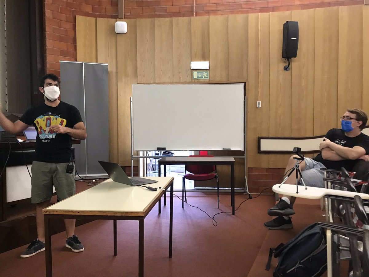 luis_os's tweet photo. Kick-off seminar of the academic year - hybrid post-confinement pre-apocalyptic seminar/group meeting @golp_ipfn #eppteam with Miguel P with many operational changes but excellent to have everyone back @istecnico https://t.co/ZHufSfYb21