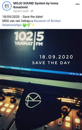 #MOJO se vratio i sprema vam nešto posebno 🥳

[#MSS maske pronađite u Muzeju prekinutih veza]

Vidimo se u petak, 18|9|2020 ❤️