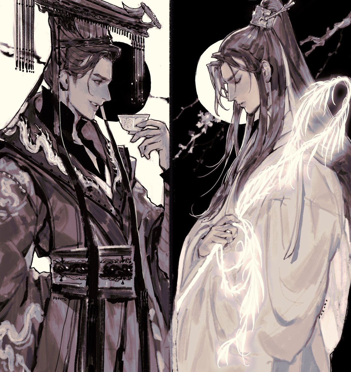 хаски и его учитель белый персонажи. хаски и его учитель белый персонажи. хаски и его учитель белый персонажи. мо жань и чу ваньнин. наньгун чанъин.