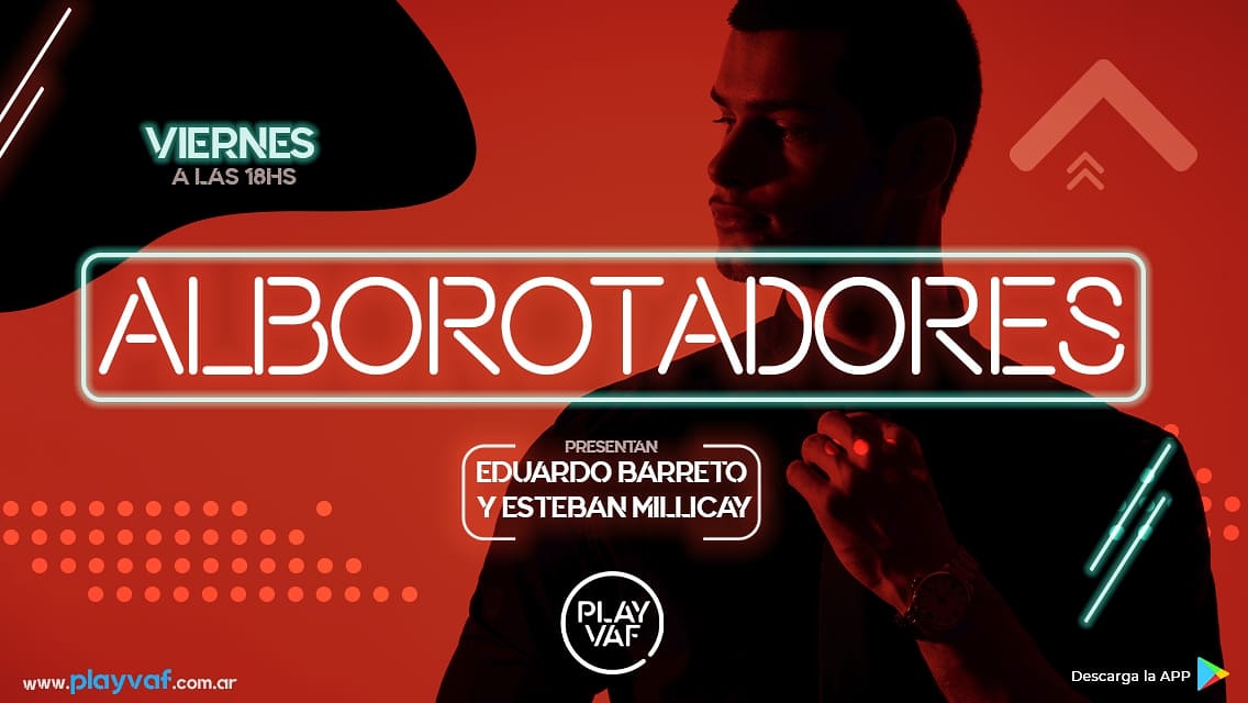 playVAF's tweet photo. Alborotadores, hoy a partir de las 18 hs por la pantalla de #PlayVAF 🎙📺 https://t.co/HCosRZkUhD