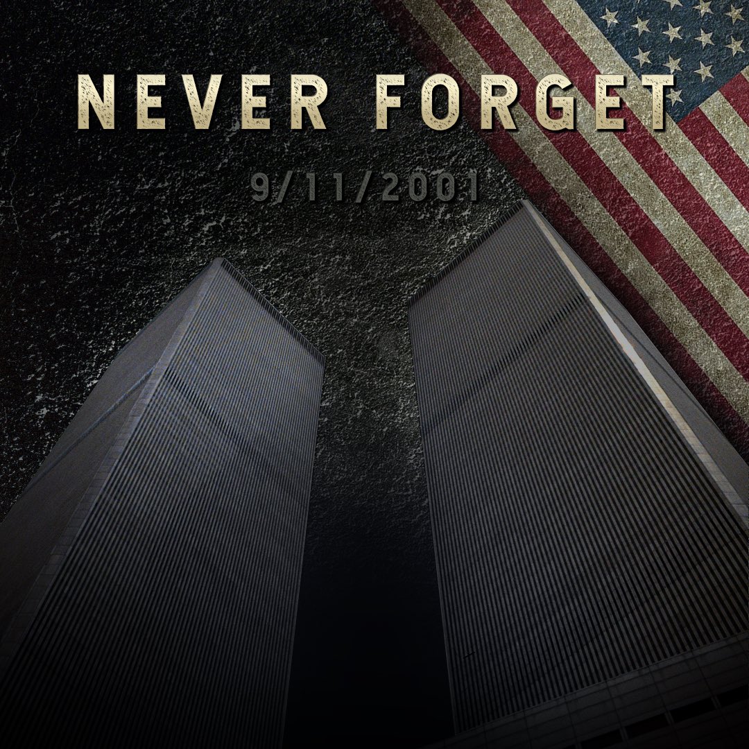 Remembering 9/11/2001. May we never forget the people and heroes who lost their lives on this day. #NeverForget.