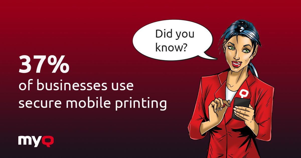 myqsolution's tweet photo. According to @Quocirca's Global Print Security Update, 62% of organizations use #mobileprint. π²
Learn how to take advantage of MyQ's mobile print for your organization π https://t.co/qhQc9eIxF6
#printmanagement #syadmins https://t.co/gqOZNTvaJv