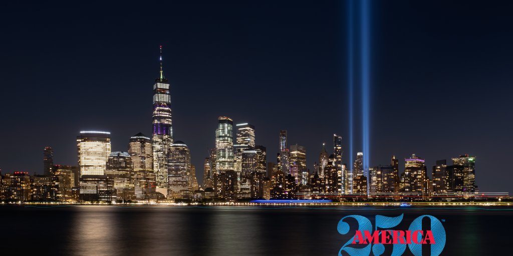 America250's tweet photo. Today and every day we remember the nearly 3,000 lives lost #onthisday in 2001 and continue to be inspired by the heroic responders on the frontlines of the horrific 9/11 terrorist attacks. #NeverForget https://t.co/ftZvbR5ybk