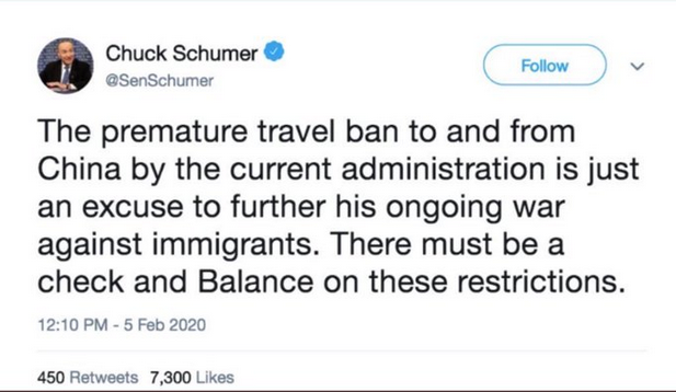 Schumer's deleted tweet