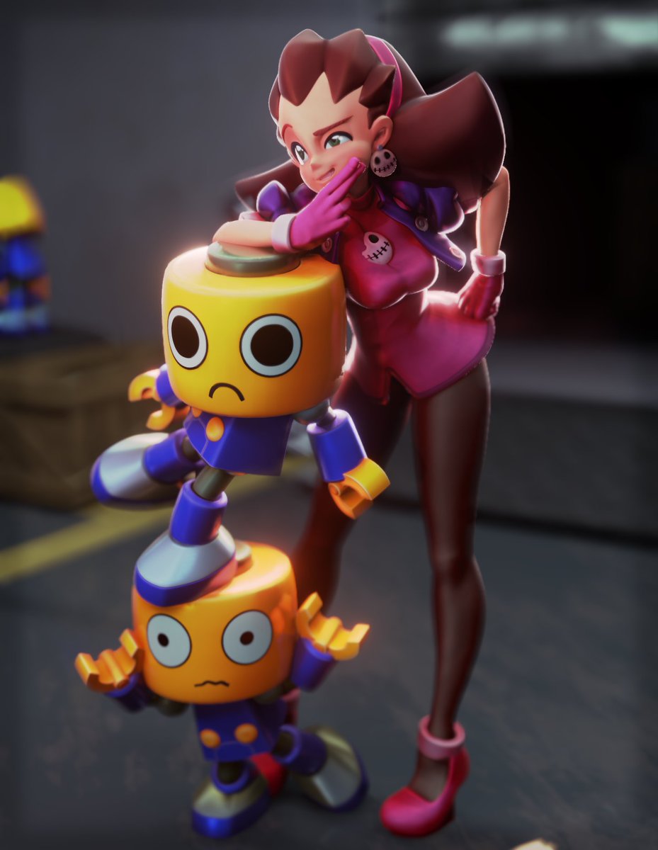 Tron Bonne and Servbot Test Renders. starting on animation now