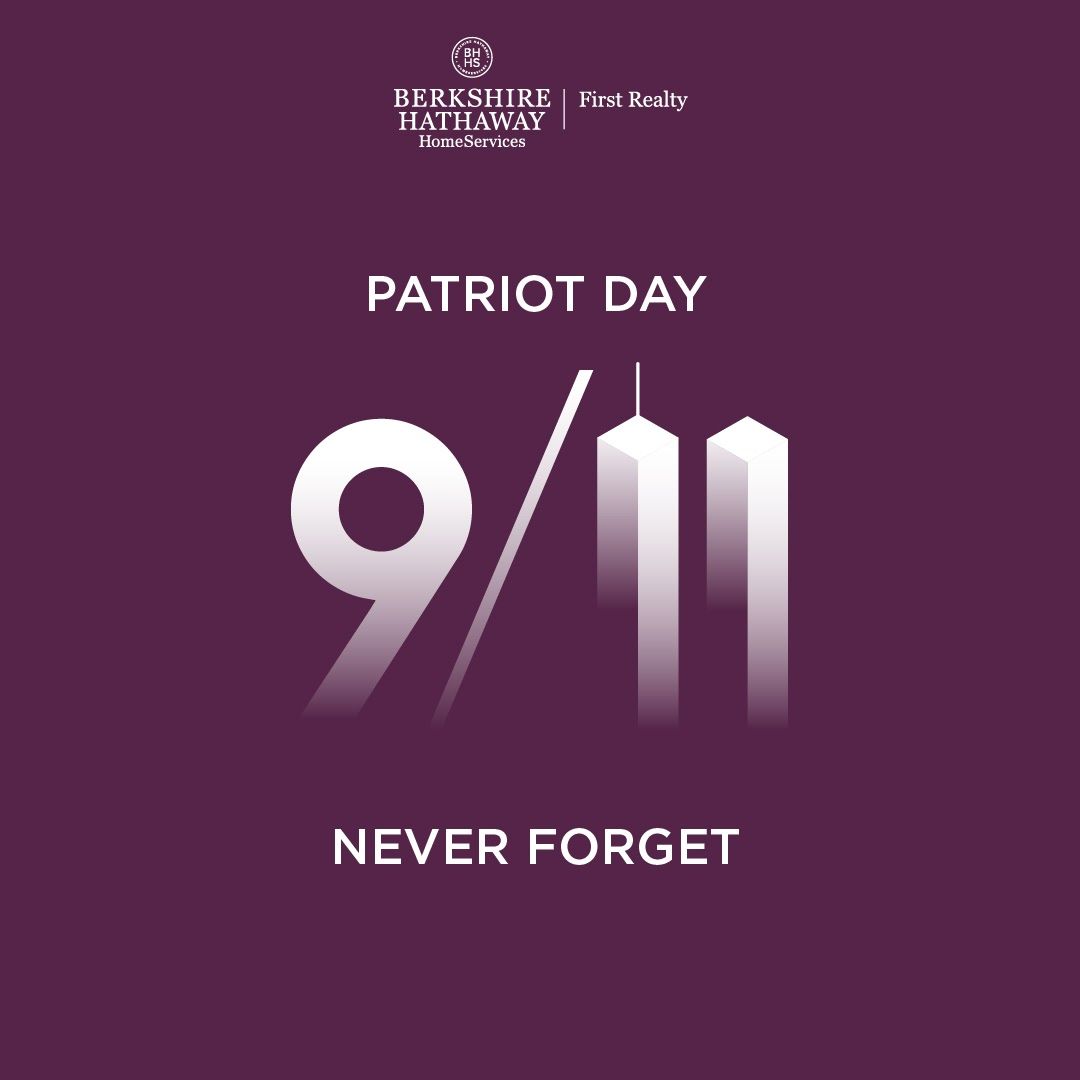 BHHSFirstRealty's tweet photo. Forever in our hearts and thoughts to those lives, first responders and families that were impacted from this tragic event. 
#NeverForget #RememberSeptember11 #BHHSFirstRealty https://t.co/4fhPOpAYWn