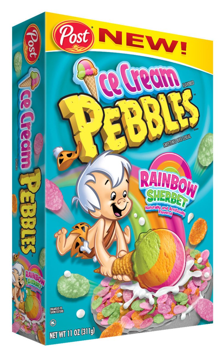 SlightWilliam's tweet photo. @JeSuisFrancai11 My favorite cereal is Ice Cream Pebbles because it is rainbow sherbert flavored and I like the small rice pieces of pebbles cereal. It was a limited time cereal so it not available anymore I wish they would bring it back because I loved it so munch. https://t.co/iCslxqHGJx