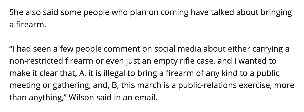 Polysesouvient's tweet photo. #GunLobby preemptively blames "far-left" infiltrators for potential disturbances at Saturday's pro-assault weapon demonstration while simultaneously warning its own followers not to bring their guns #WhatIntegrity #BanAssaultWeapons #cdnpoli https://t.co/dpT4G94xGW @timnaumetz https://t.co/xBzcJjHusR