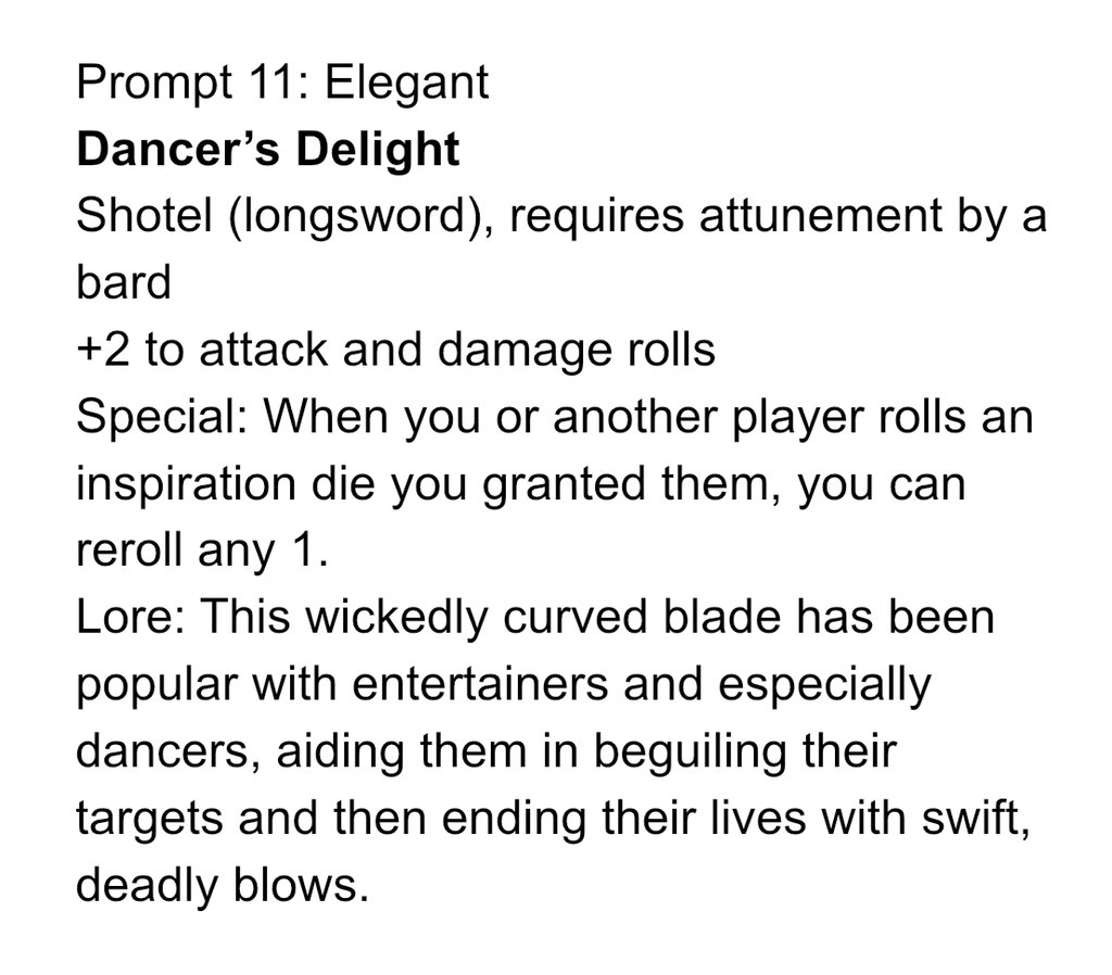 Fancy dress, chamber music, fine jewels. Elegant means a lot of different things to different people. For today’s  #Swordtember Im going a little different path to prompt 11: elegant 