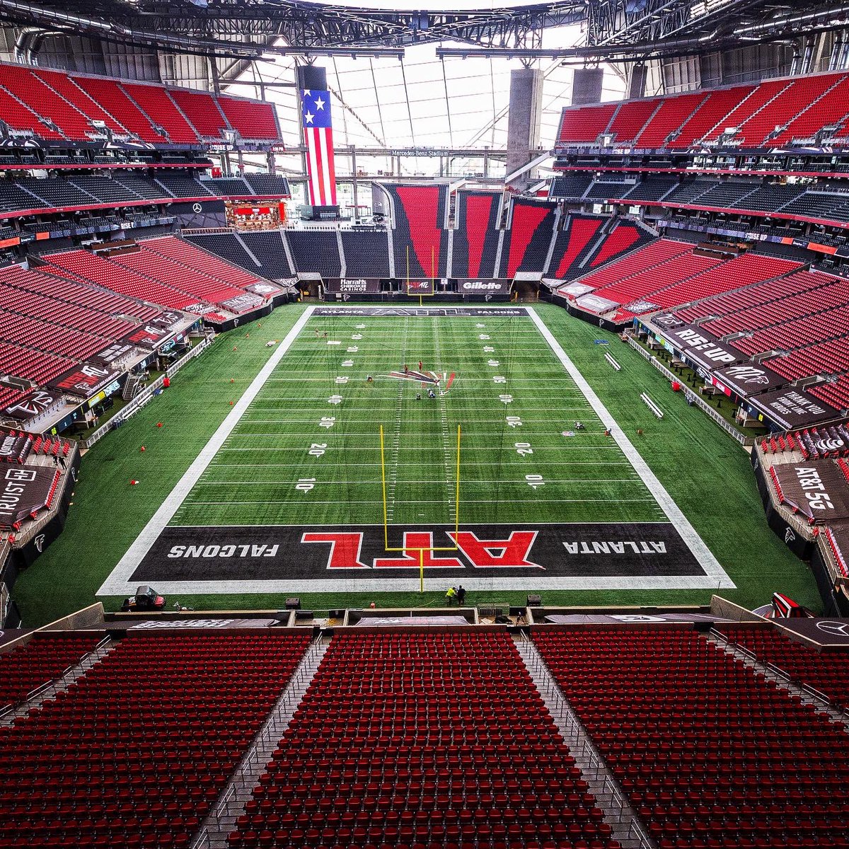 Mercedesbenzstadium Almost Time For Atlantafalcons Football Riseupatl X Mbstadium