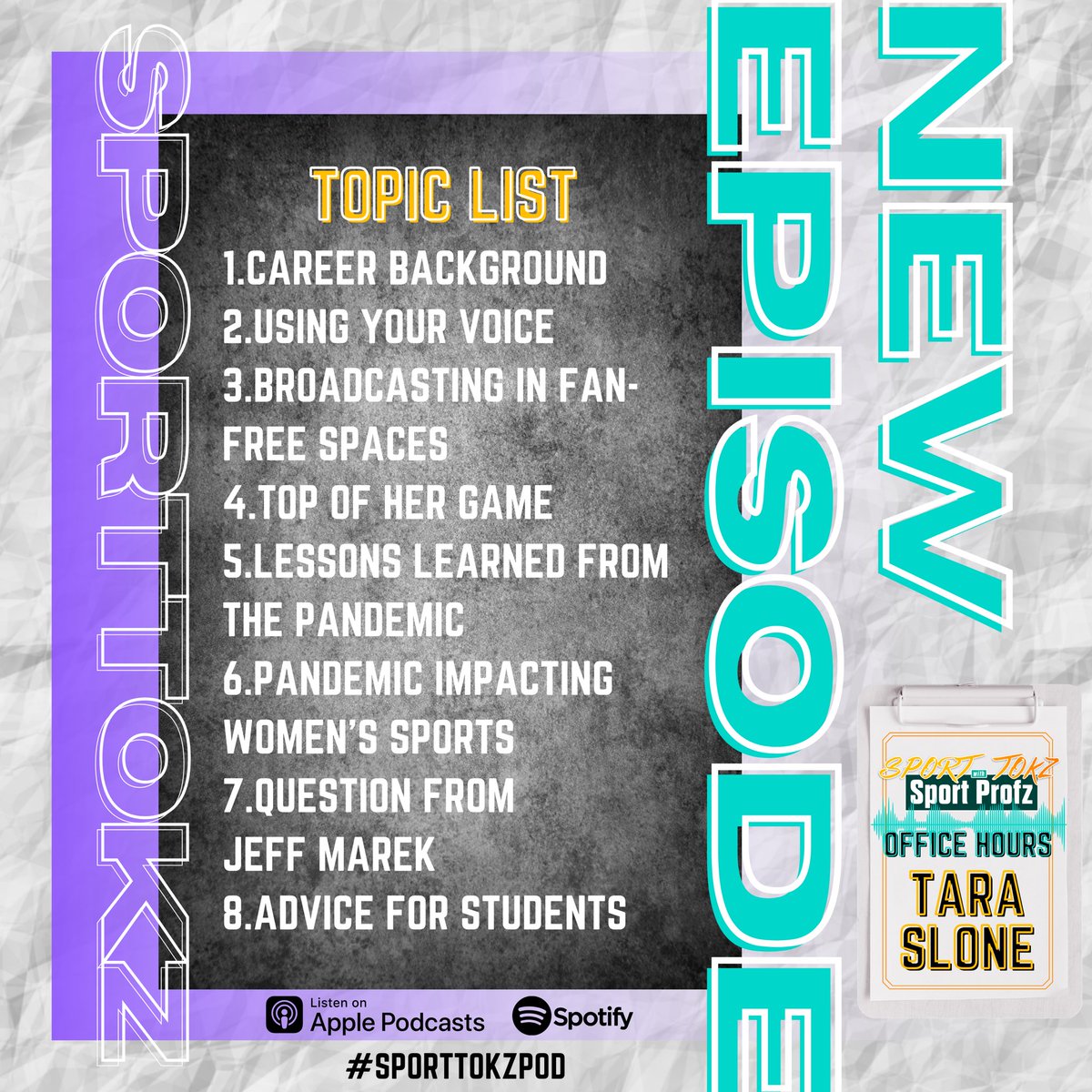 🎧🎙NEW EPISODE of SportTokz Office Hours on #SportTokzPod!! LISTEN NOW 👉 lnkd.in/ebxj_qg

Co-host of Rogers @hometownhockey_ and Host of <a href="/Sportsnet/">Sportsnet</a> #TopOfHerGame, Tara Slone (<a href="/TaraSlone/">Tara Slone</a>) joined me to chat about her incredible experiences in the entertainment business🔥