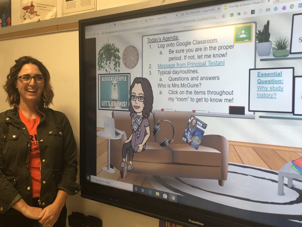 cheneybovee's tweet photo. Corinth CSD is off off to a great start on our first virtual day. Look at Mrs. McGuire’s creativity! https://t.co/ecXPb6V3of