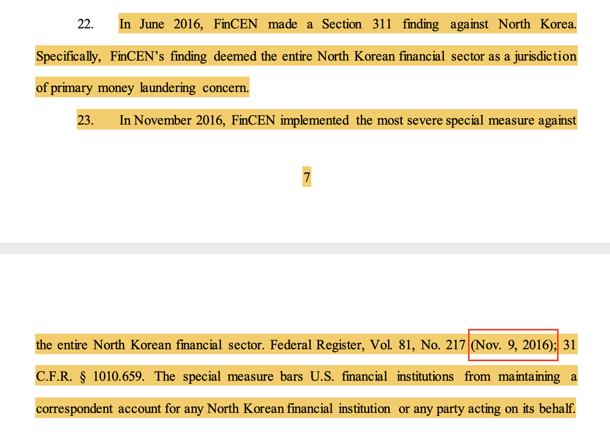 THIS IS NEW: As the Russians locked Trump into the attack on our election, Obama called ALL OF NORTH KOREA an area of money laundering concern.The strongest sanctions came...*the day after the 2016 election.*