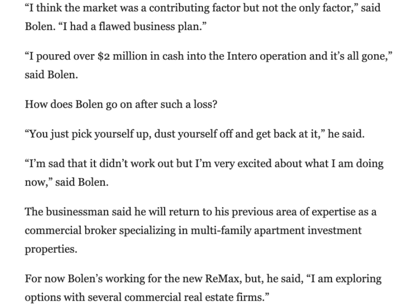 ''You just pick yourself up, dust yourself off and get back at it.'' (from an interview I took during this time.)