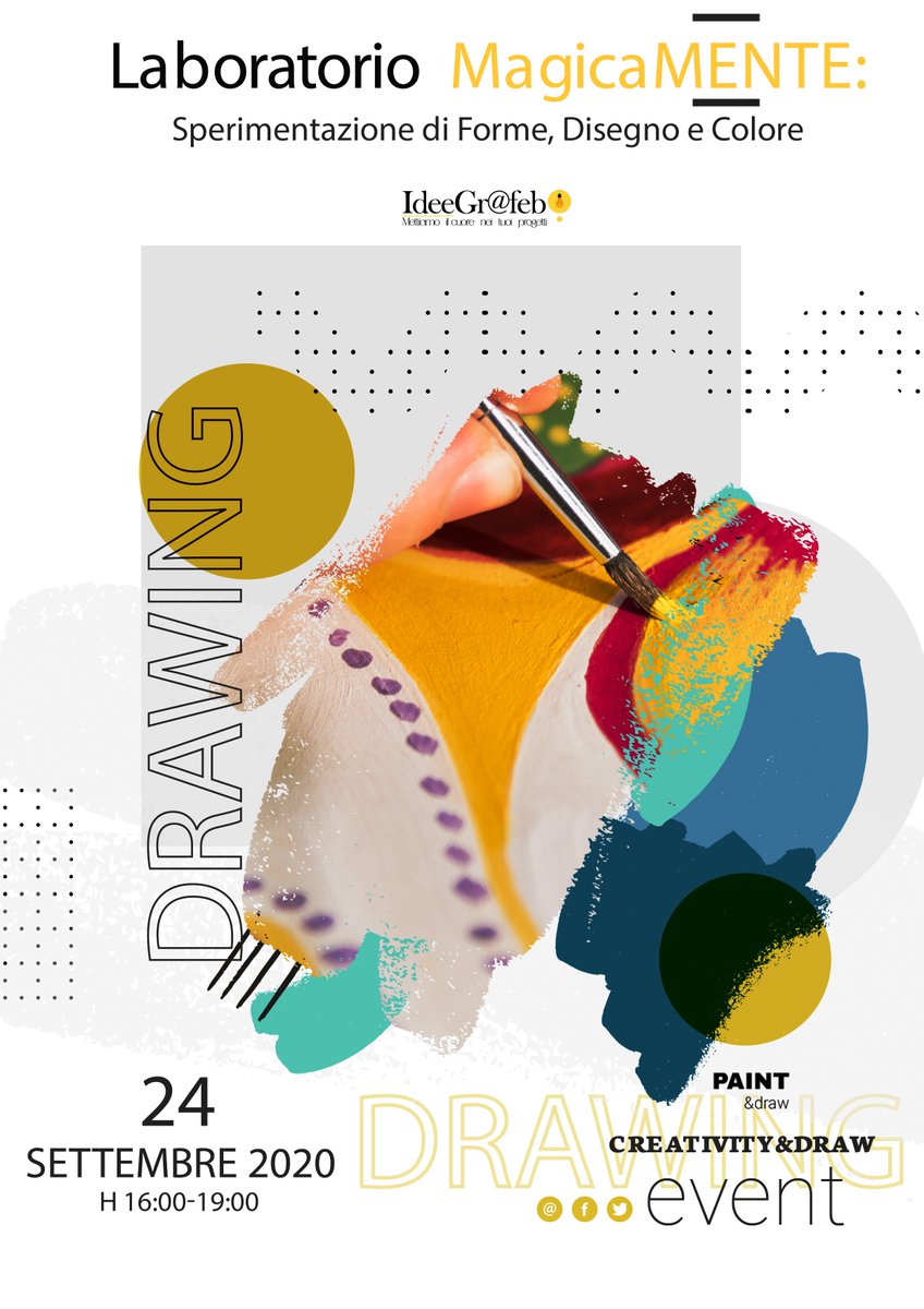 IdeeGrafeb's tweet photo. #Workshop #Laboratorio #MagicaMENTE unica tappa in Calabria del #FestivalDelDisegno2020 grazie allo sponsor @cartafabriano , a Reggio Calabria. Il 24 Settembre 2020. Un laboratorio adatto sia per bambini/e sia per ragazzi/e
mail: info.ideegrafeb@gmail.com
https://t.co/LZv9WPToQS https://t.co/6ZDHbujdSw