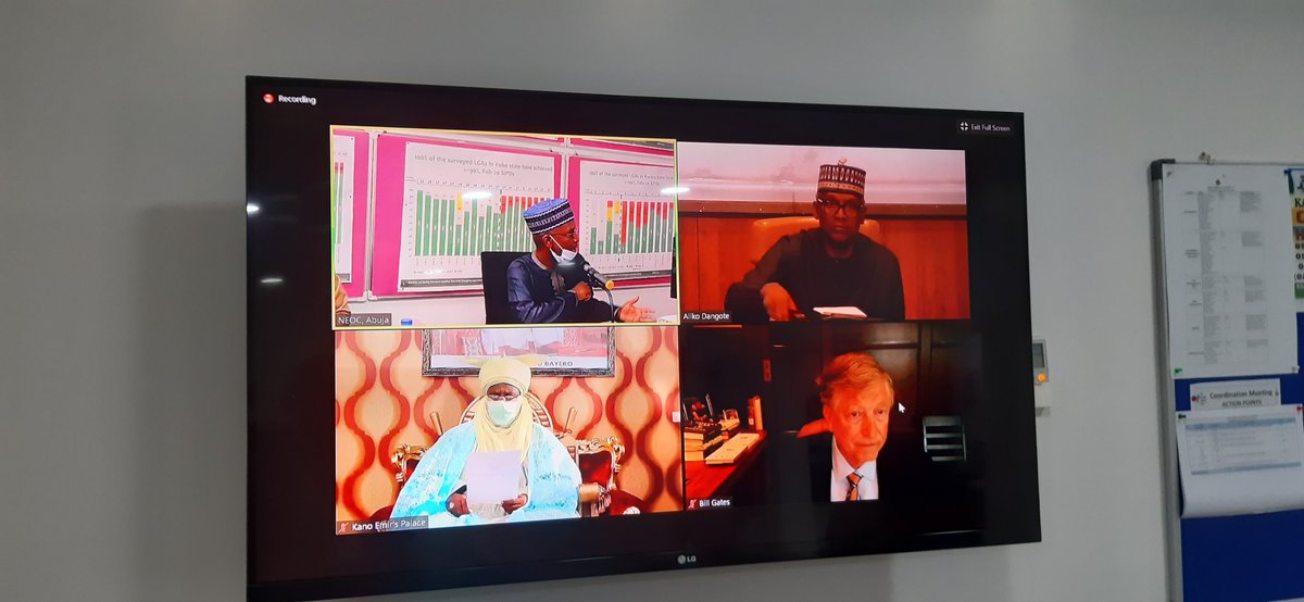 KNSMOH's tweet photo. Happening Now:

The Video Tele-Conferencing with Mr. Bill Gates  @gatesfoundation and Mr Aliko Dangote @AlikoDangoteFdn with @KanostateNg and @Fmohnigeria stakeholders on Health MoU https://t.co/rZ3uYXdxxM