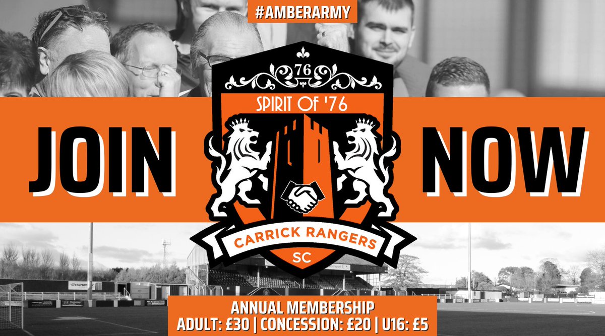 🤝 | Want to help support #CRFC? Why not join the Spirit of '76 Supporters Club! Membership for the 2020/21 season is now open. 

#AmberArmy 🔶⚫