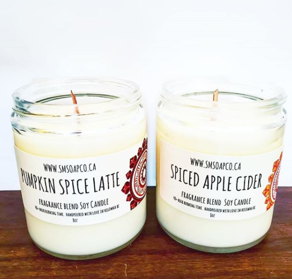 KarmycBazaar's tweet photo. So, are you on Team Apple or Team Pumpkin? 

Gorgeous Fall-inspired soy candles from S&amp;M Soap Co. coming soon! https://t.co/8rF53jZhol