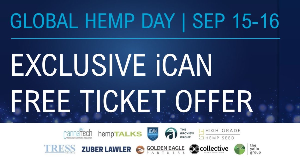 🔥💥 LAST FREE TICKETS LEFT -  FOR GLOBAL HEMP DAY 💥🔥

We are so excited about Global #Hemp Day and as one of the sponsors we have an exclusive offer for 50 of our friends, GET YOUR FREE ticket using this link only, (until all gone!) 

hubs.ly/H0w5tCP0 

#CBD #Cannabis