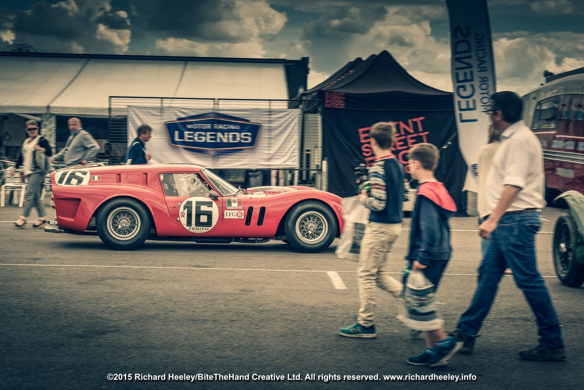 richardheeley's tweet photo. One off #Ferrari #250GT SWB #Breadvan turning heads at the #SilverstoneClassic in 2015. Created by Giotto #Bizzarrini for Count Giovanni Volpi in 1962 after Enzo Ferrari had refused to sell the Count a 250GTO, accusing him of poaching Ferrari employees! #ferraribreadvan https://t.co/c5ctG8INz4
