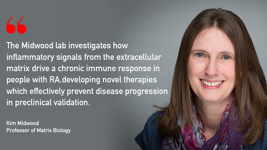 ndorms's tweet photo. The Midwood group at @KirOxford investigates how the extracellular matrix - the component of tissue that lies immediately outside and between cells - contributes to #inflammation. Learn more about their research here: https://t.co/X0V1pag4BF
#RAAwarenessWeek #RAAW2020 https://t.co/ENr6IVnEJP