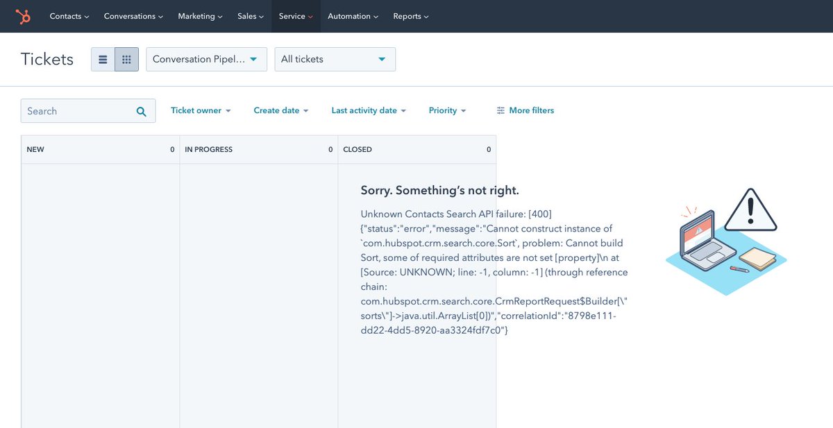 rox_pepin's tweet image. @HubSpotSupport @hubspot
Is my team the only one seeing this issue? #hubspotissues #hubspotsupport #ticketing