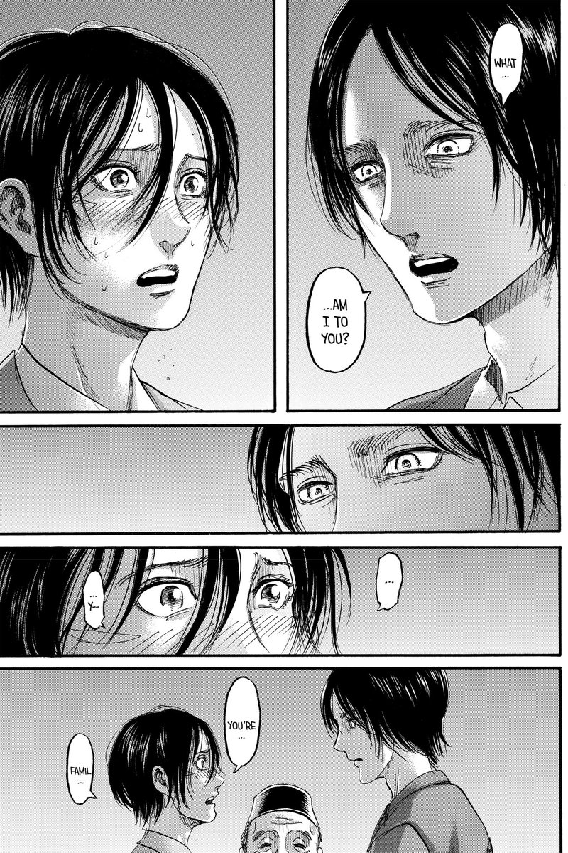 12. 123 is really something else. (Well, except the later part of the chapter ehe) Eren really wanted a different answer from Mikasa. Too bad luck’s not on his side since they were interrupted. Also, Mikasa’s answer his was hinted to play a big role++