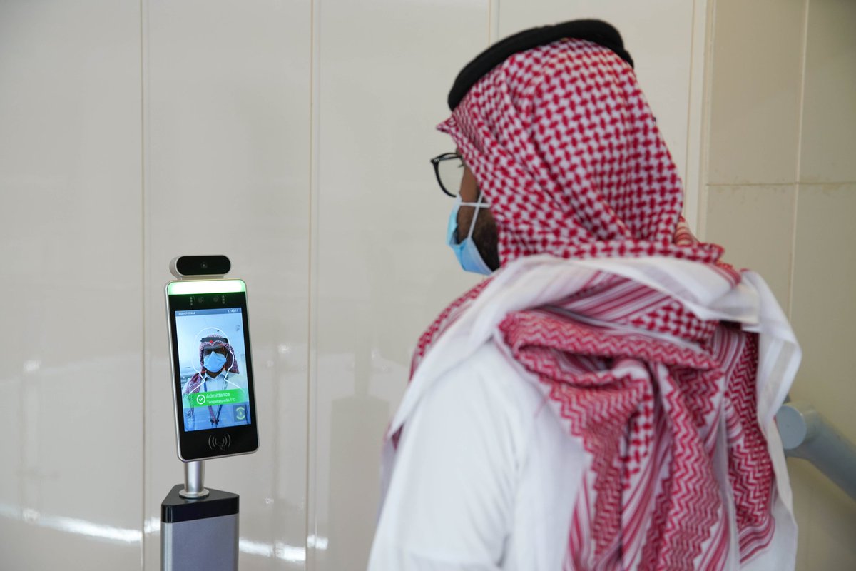 Are they serious, infrared, face scan the lot, no thanks NEOM is employing the latest technologies to keep its employees safe. A new intelligent infrared body temperature monitoring system has been installed at the entrance of NEOM HQ to protect staff and read temperatures.