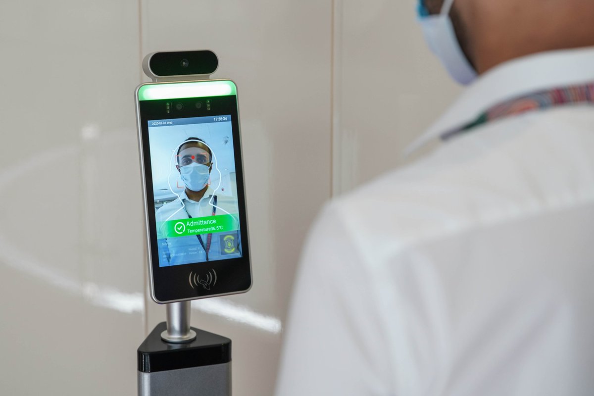 Are they serious, infrared, face scan the lot, no thanks NEOM is employing the latest technologies to keep its employees safe. A new intelligent infrared body temperature monitoring system has been installed at the entrance of NEOM HQ to protect staff and read temperatures.
