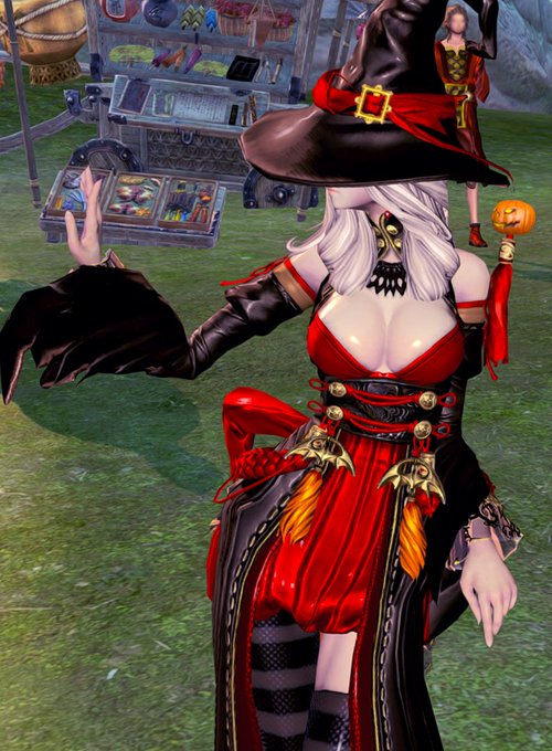 붉은띠 호박의 + 마녀모자 