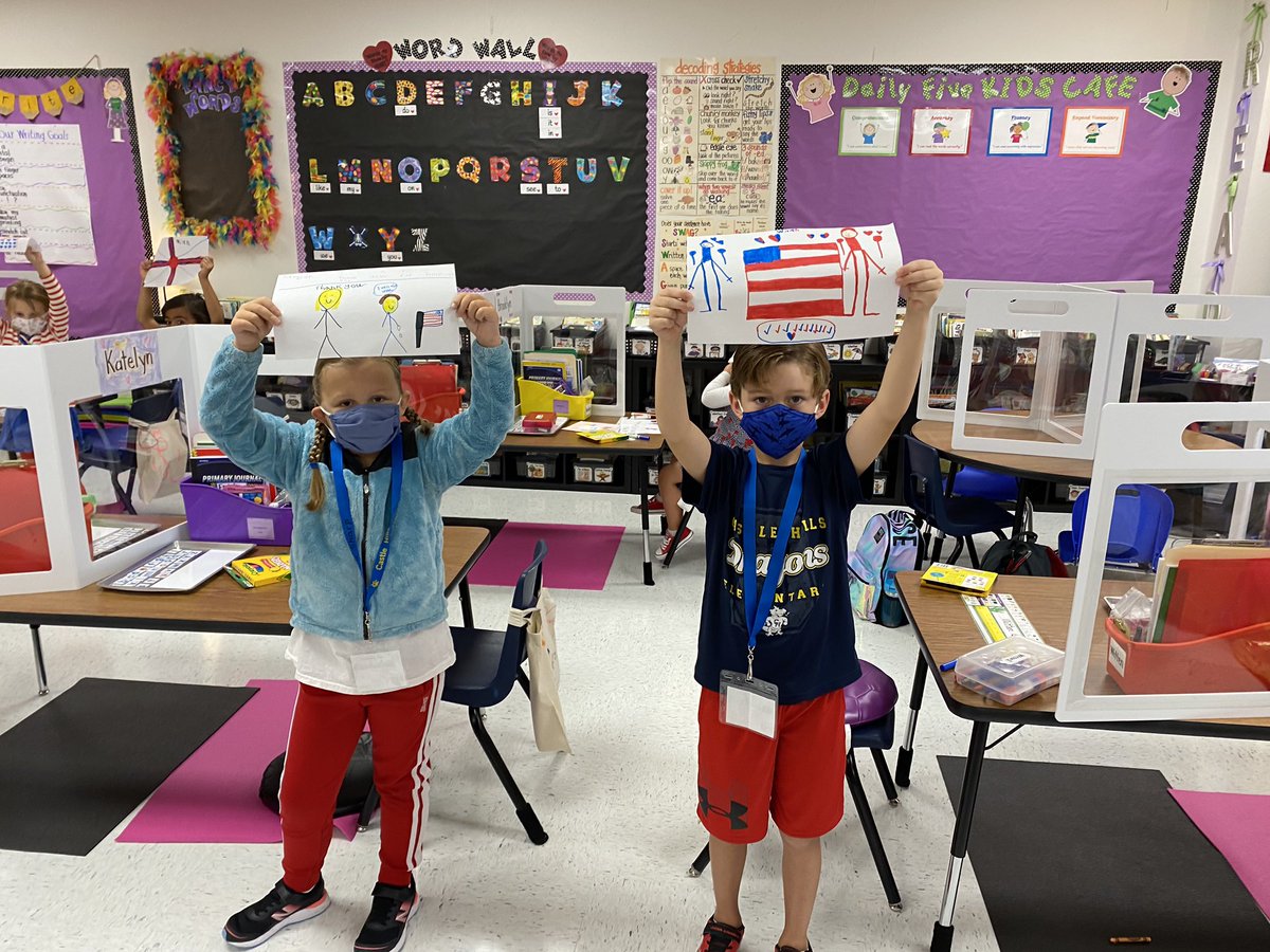 Jaimeclarkstory's tweet photo. Today is 9/11 and we are so thankful for all our first responders! ❤️💙 @CastleHillsES @CastleHillsPTA https://t.co/VB1Ue8M6RF